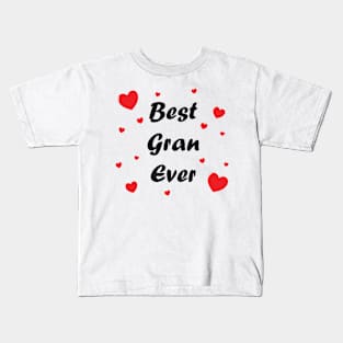 Best gran ever heart doodle hand drawn design Kids T-Shirt